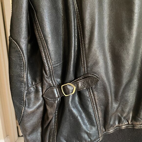 Dark Brown Leather Jacket - Massimo Dutti - Picture 8 of 15